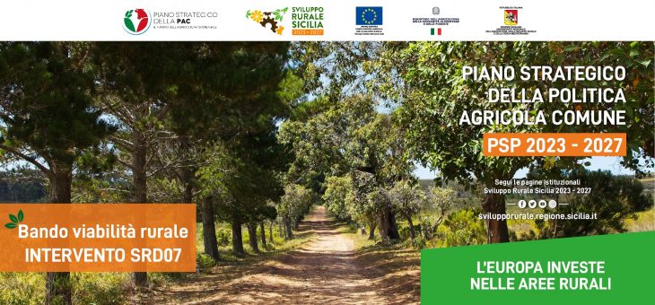PSP 2023 – 2027 Sicilia: Sostegno alla realizzazione, adeguamento e ampliamento della viabilità a servizio delle aree rurali e delle aziende agricole